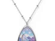 Mission Blue Butterfly Necklace