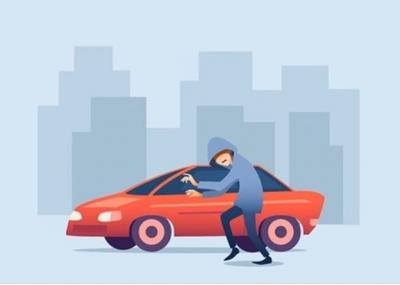 thief stealing car