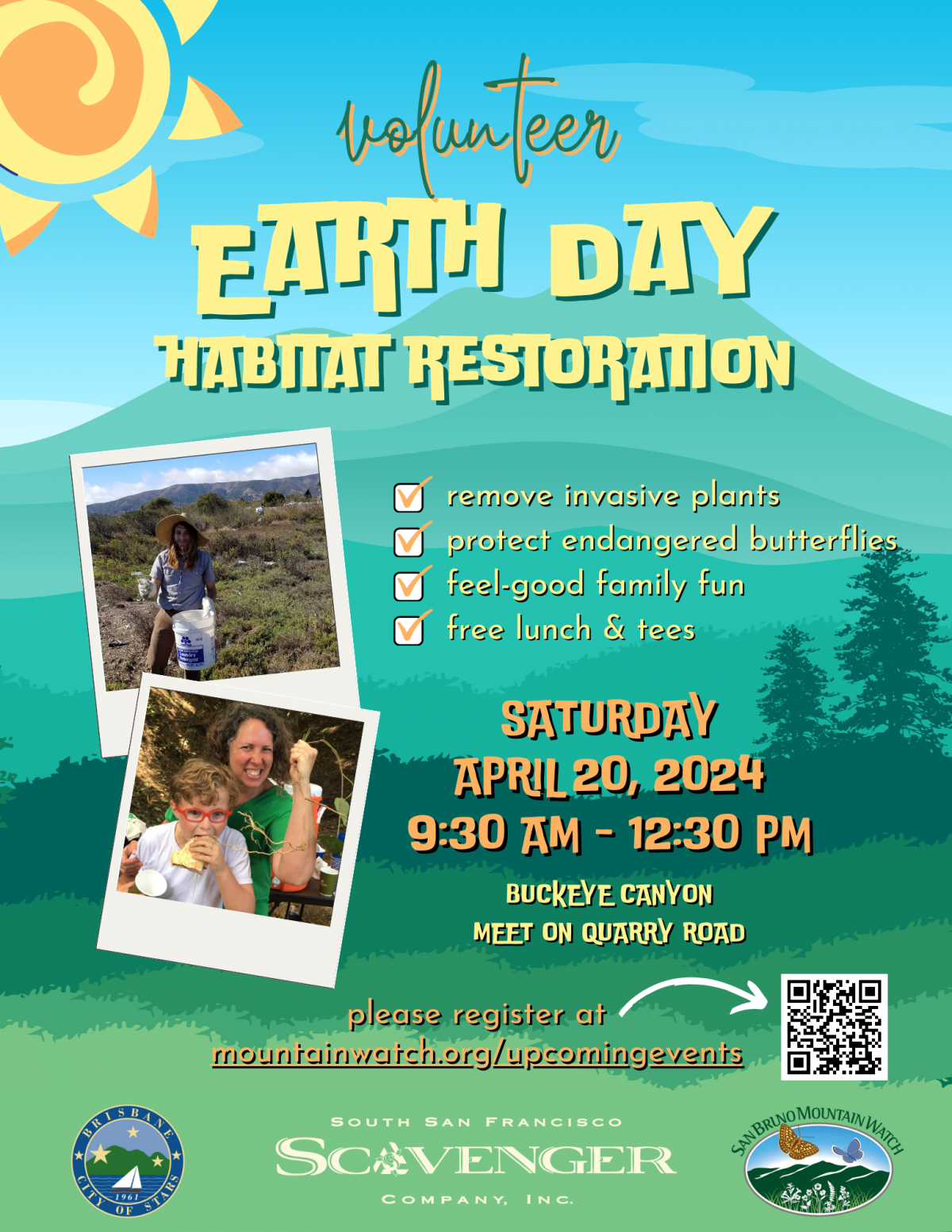 Earth Day Habitat Restoration flyer