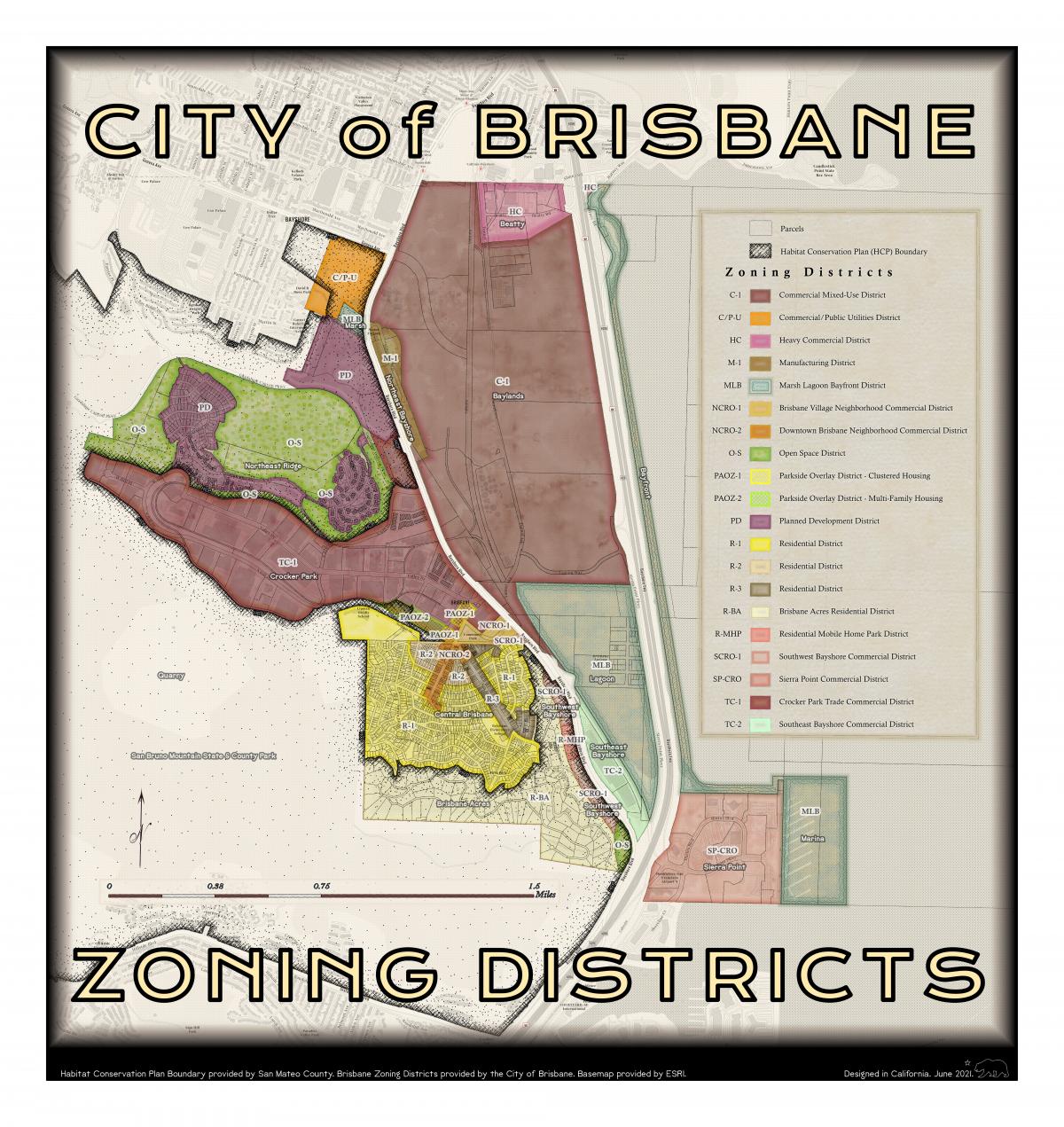 Zoning Districts in Brisbane CA