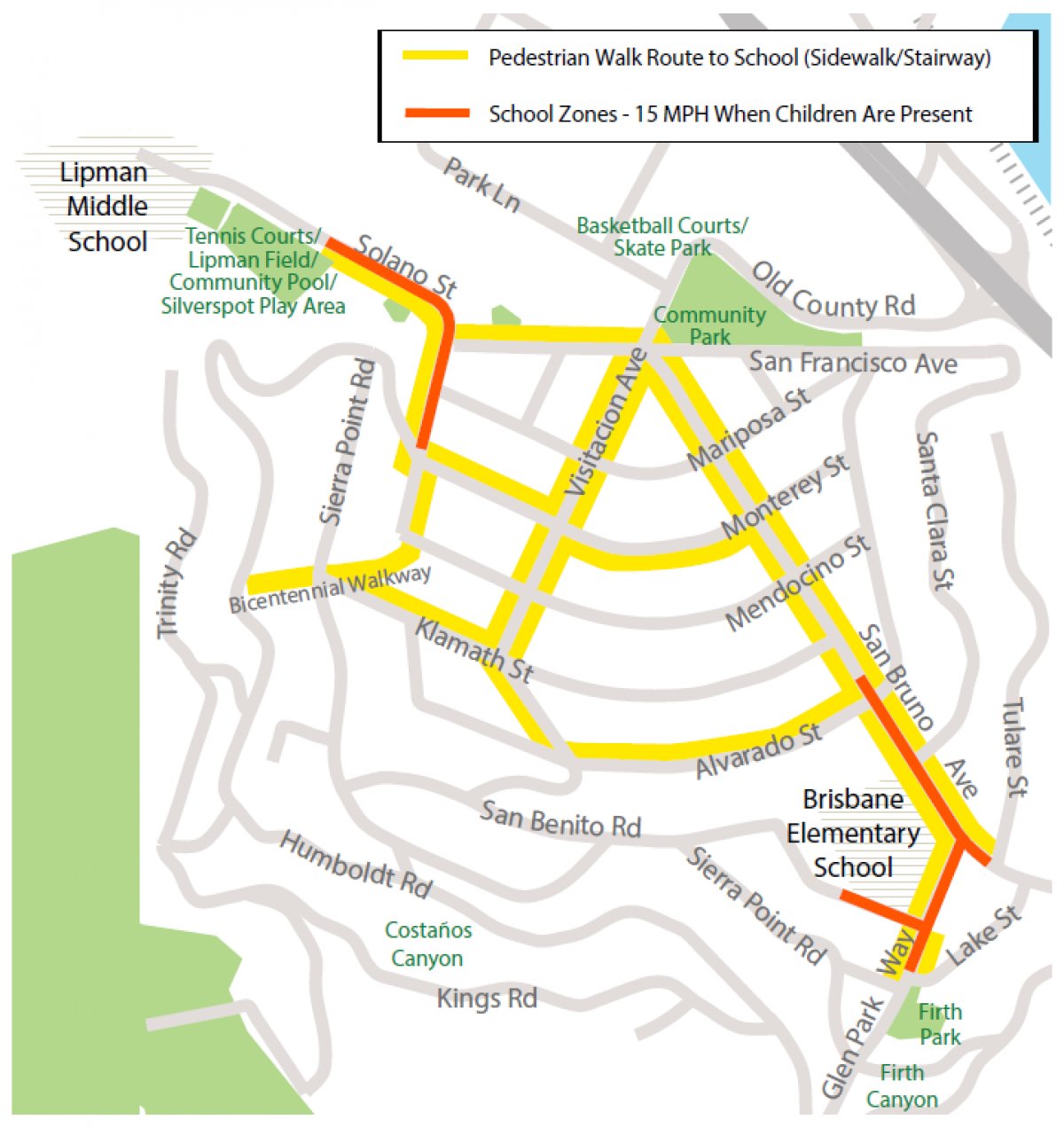 safe routes map
