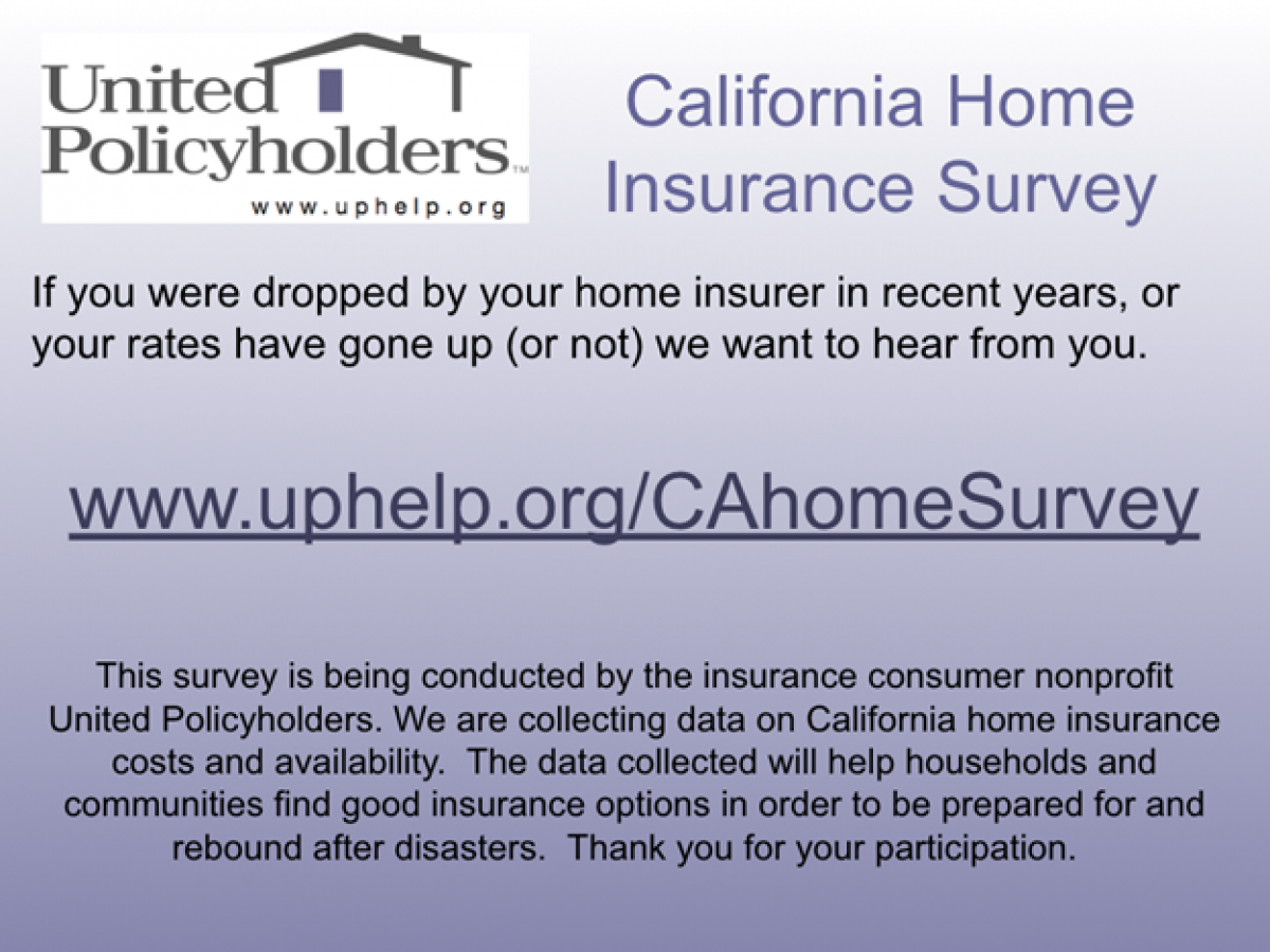 Homeowner Survey from United Policyholders